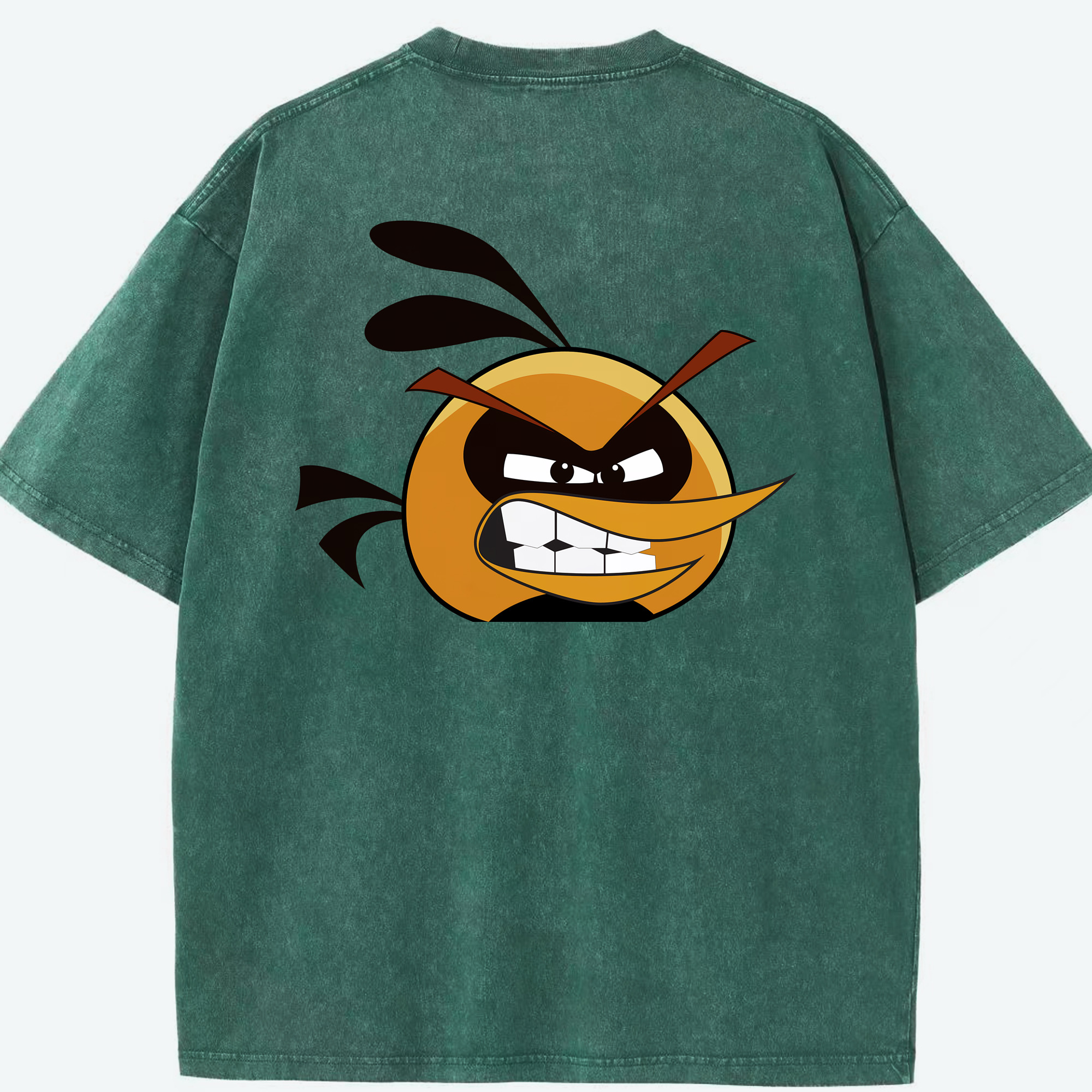 （画像用） Angry Birds アングリーバード 綿100% ヴィンテージ風 半袖Tシャツ（背面プリント）